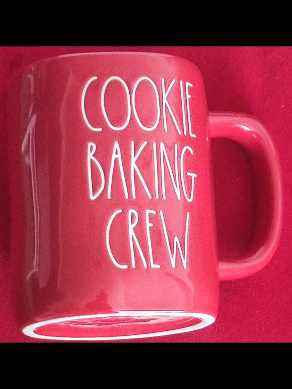 Rae Dunn COOKIE BAKING CREW Red Mug